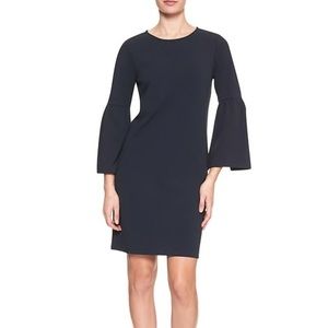 Banana Republic 3/4 Bell-Sleeve Shift Dress Navy